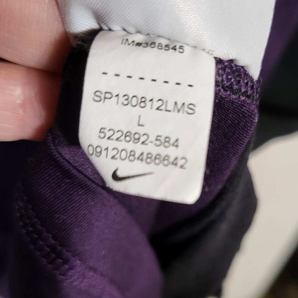 Nike Running Training Top Ribbed Material TIGHT FIT Size L - Picture 5 of 6